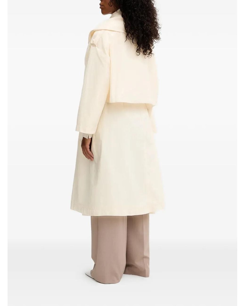 Liviana Conti Natural Owen Shawl-Collar Belted Coat
