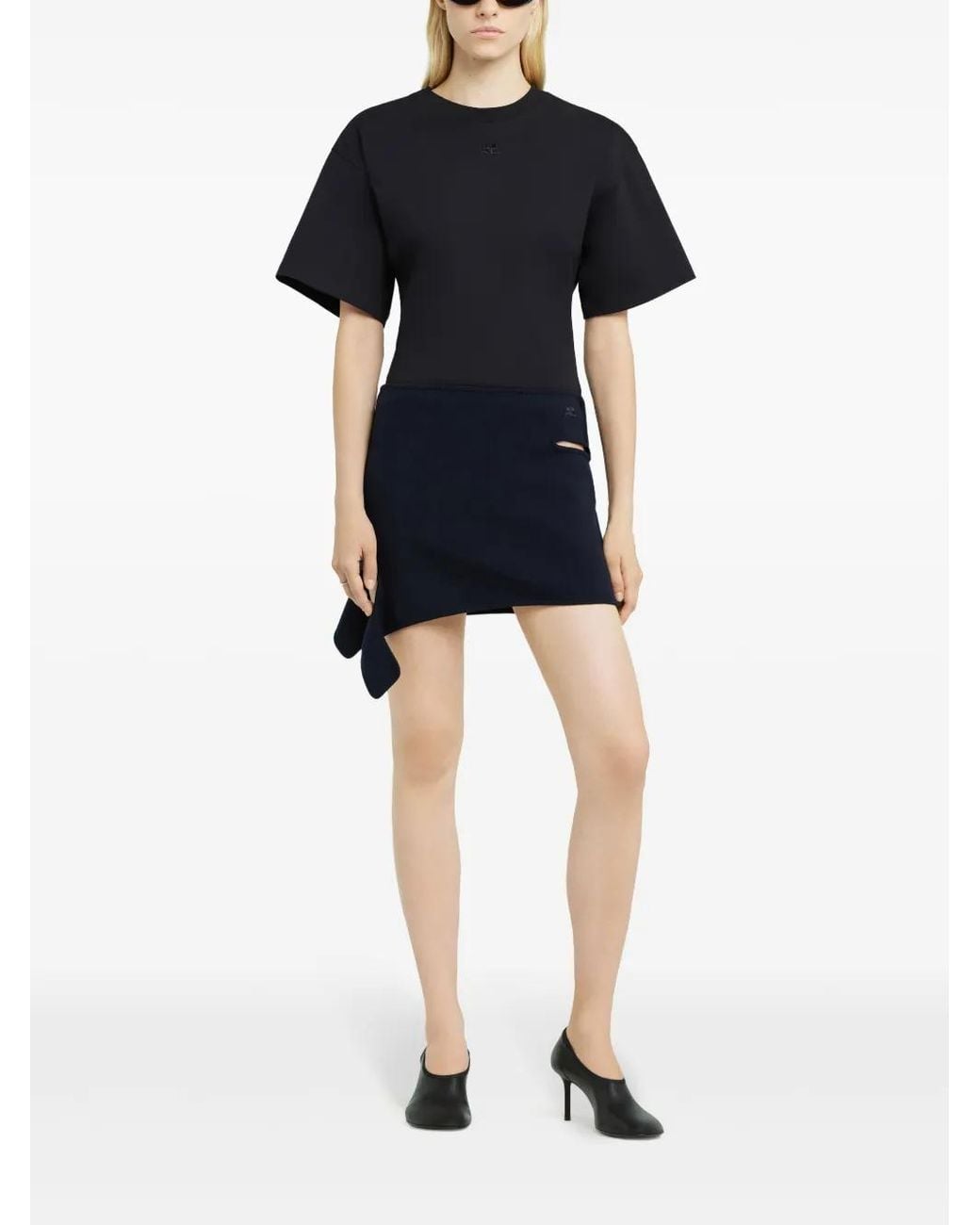 Courreges Blue Loop Mini Skirt