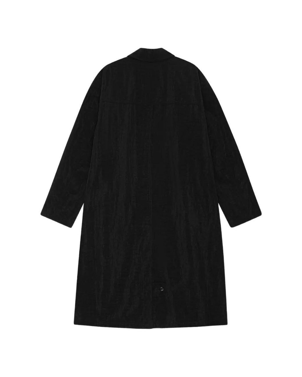 Les Deux Black Shiny Single-Breasted Coat for men