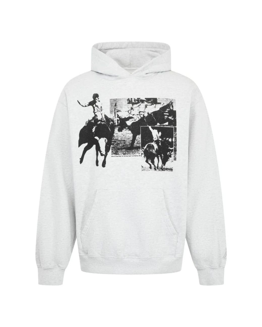 One Of These Days White Graphic-Print Cotton Hoodie for men