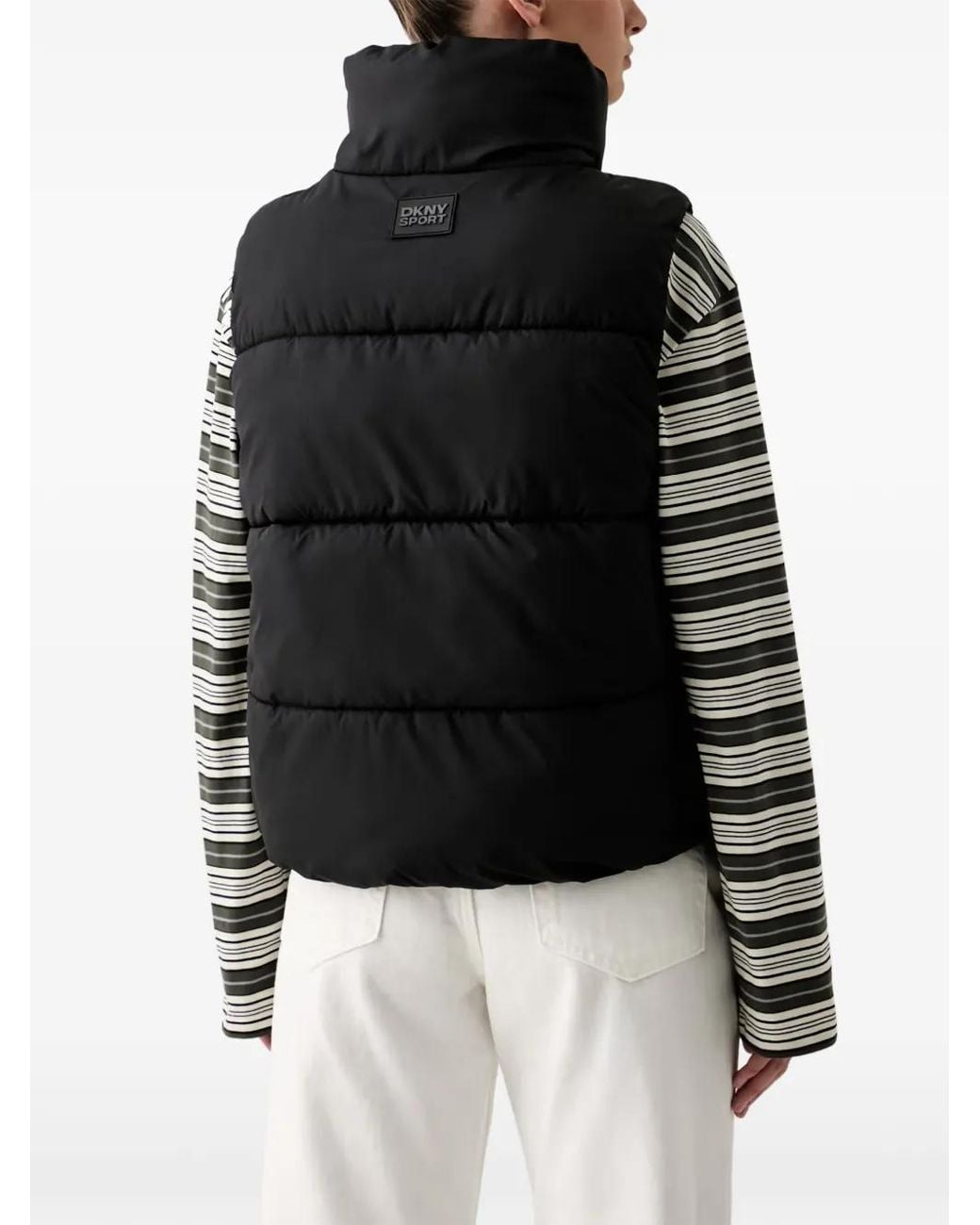 DKNY Black Gesteppte Weste