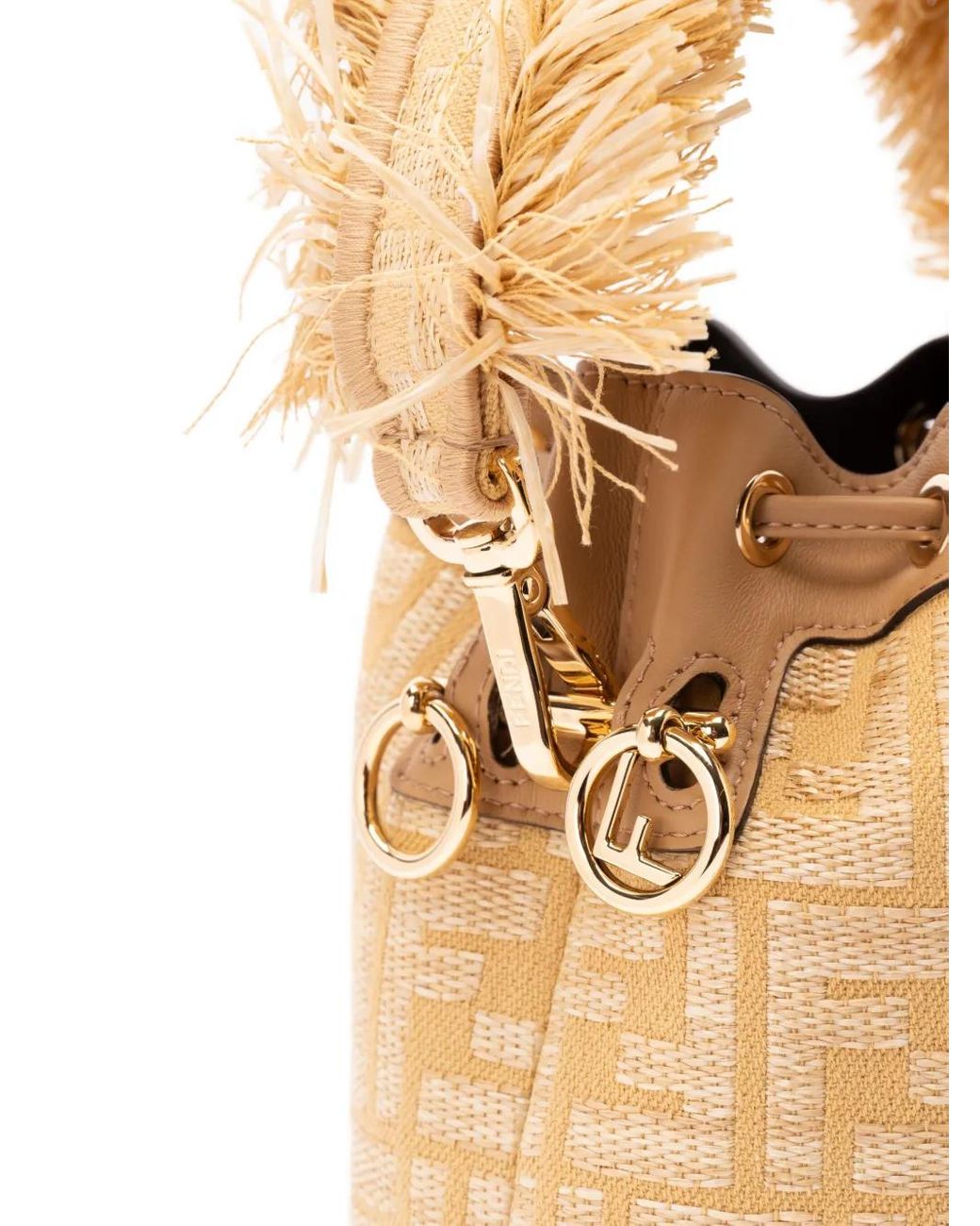 Borsa A Secchiello Mon Tresor di Fendi in Natural