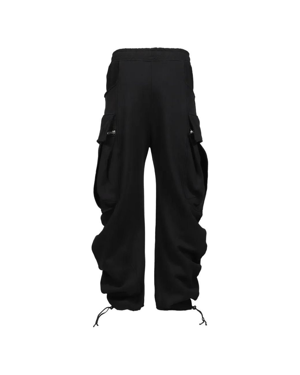 Zanone Black Drawstring Cargo-Pocket Track Pants for men