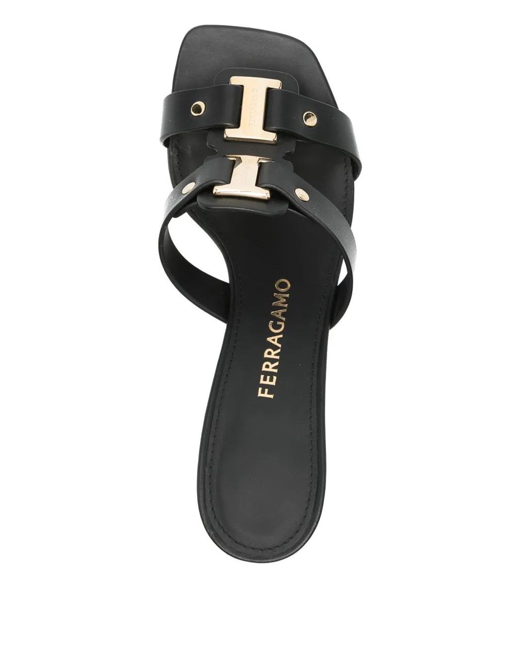Ferragamo Black Mules, 70Mm