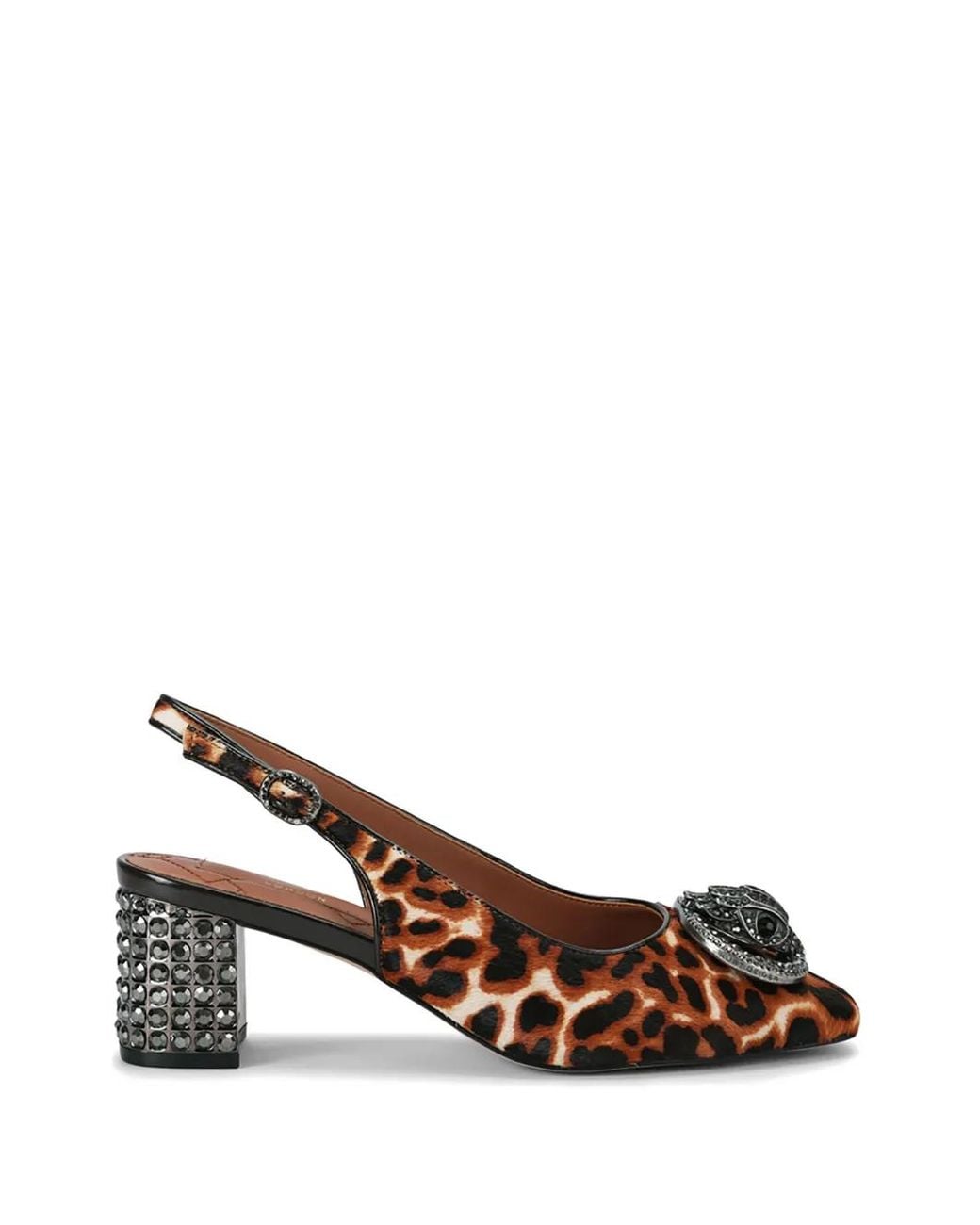 Kurt Geiger Brown Chelsea Block Slingback Heel Pumps