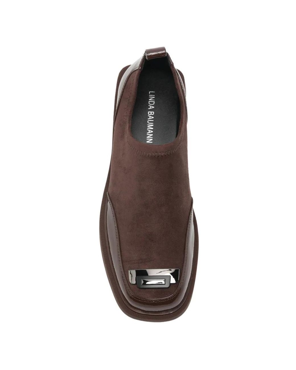 Linda Baumann Brown Mocassins À Empiècements