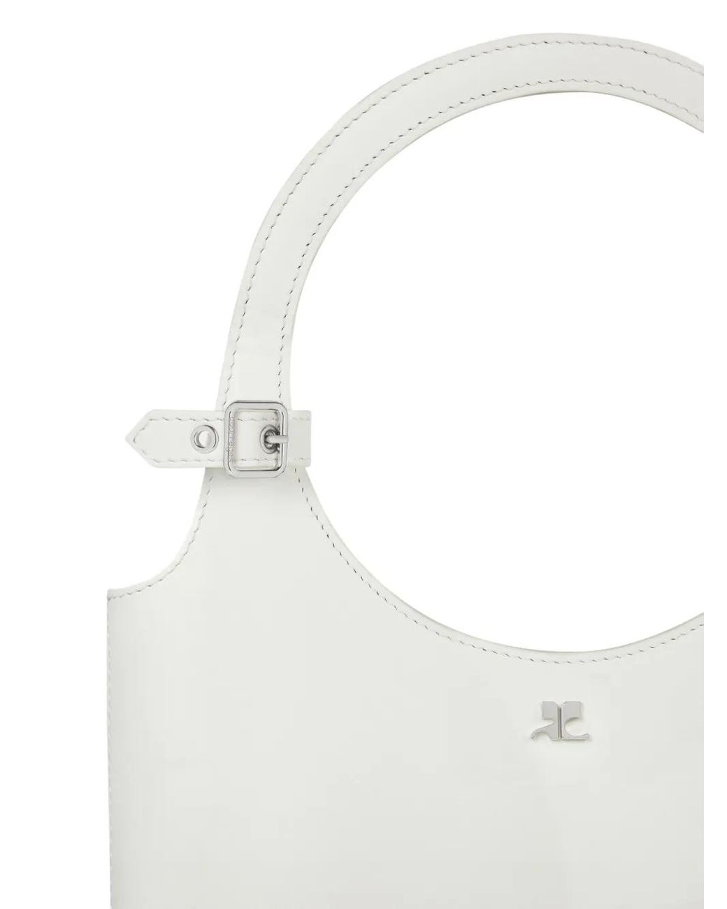 Courreges White Holy Half-Moon Handbag