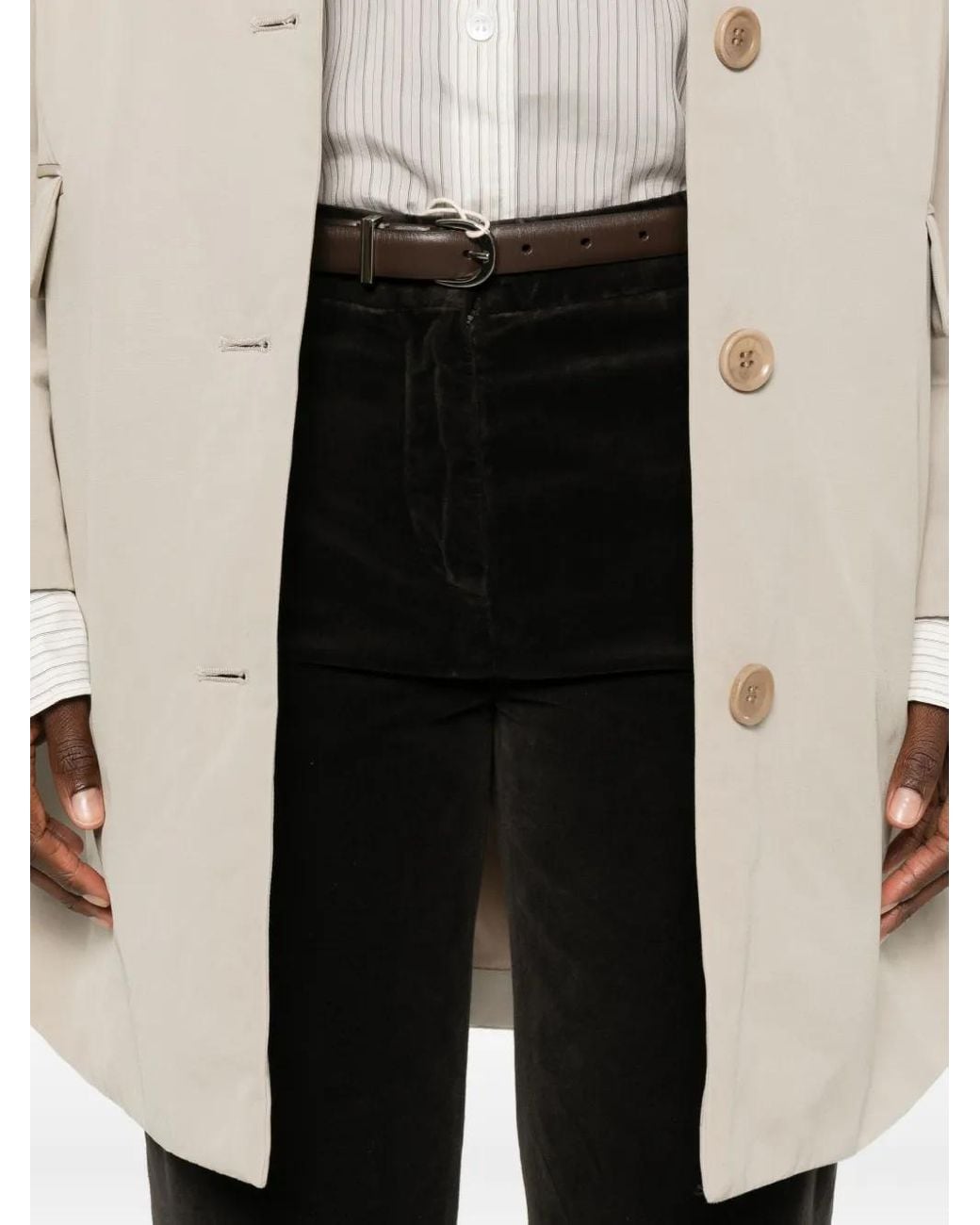 Aspesi Black Mod.0107 Velvet Pocket Trousers