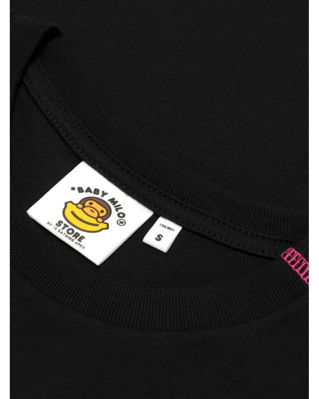 *BABY MILO® STORE BY *A BATHING APE® Black Graphic Crew-Neck T-Shirt