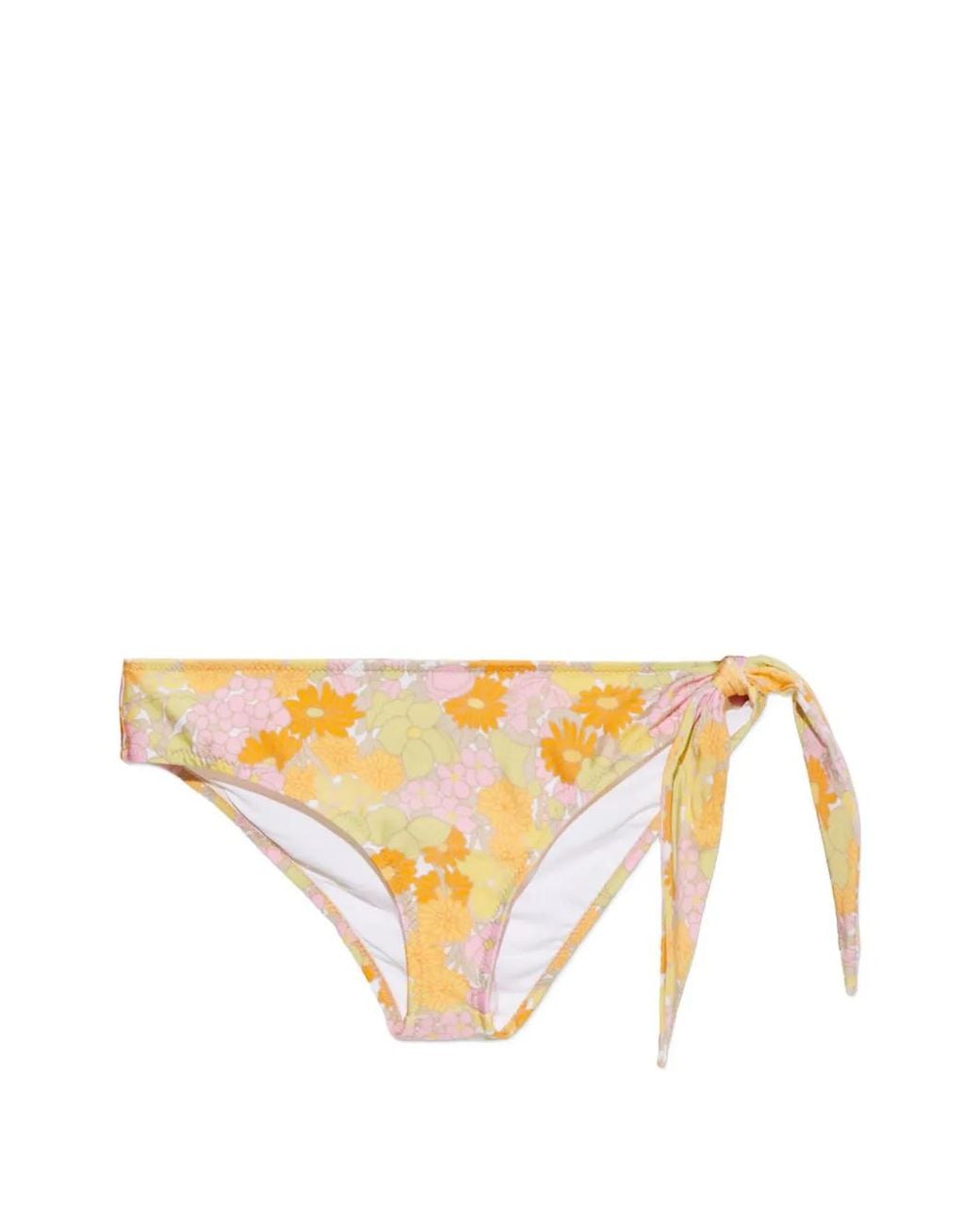 Bas De Bikini À Fleurs Imprimé Et Fini Délavé Chloé en coloris Metallic