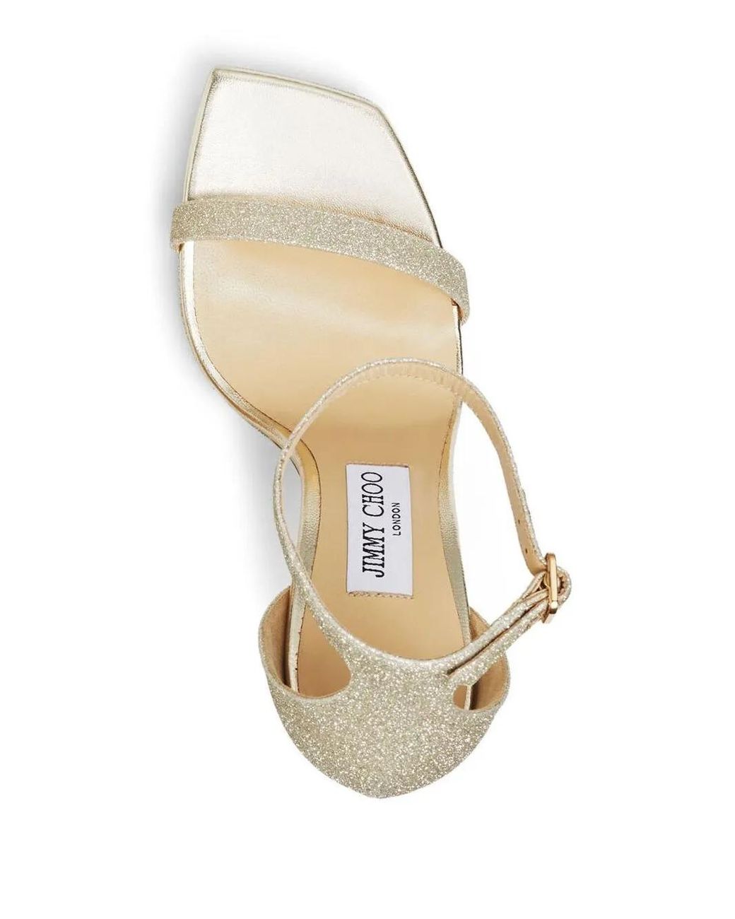 Jimmy Choo White 120Mm Alva Glitter Sandals