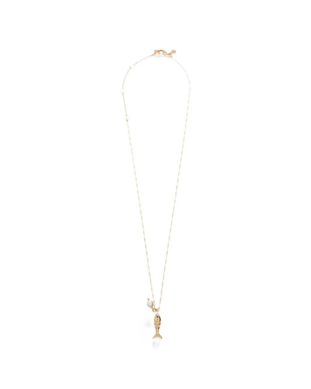 Kate Spade White Summer Daze Fish-Motif Necklace