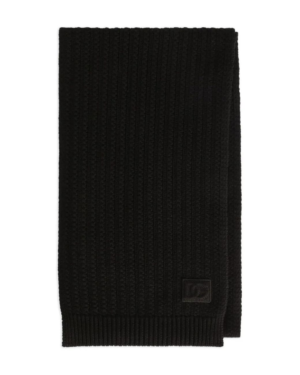 Dolce & Gabbana Gerippter Strickschal in Black für Herren