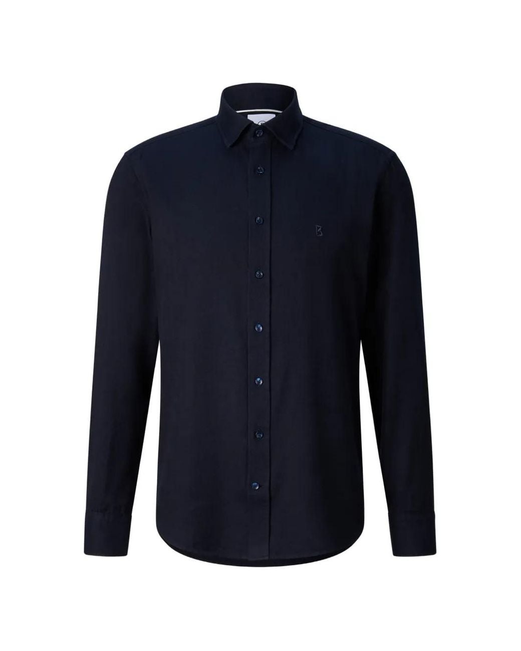 Bogner Blue Timi Flannel Button-Down Shirt for men