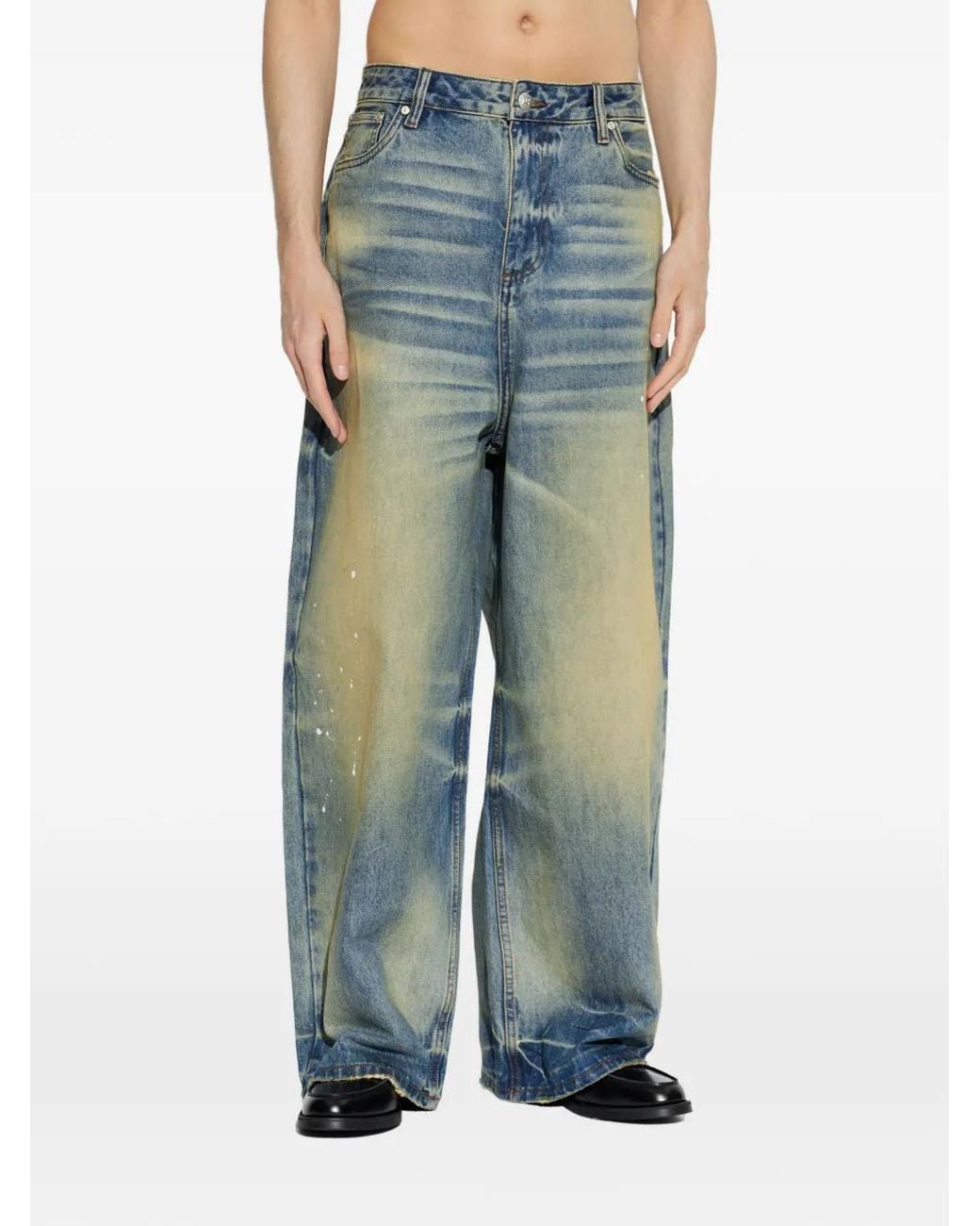 M I S B H V Blue Baggy Distressed Jeans