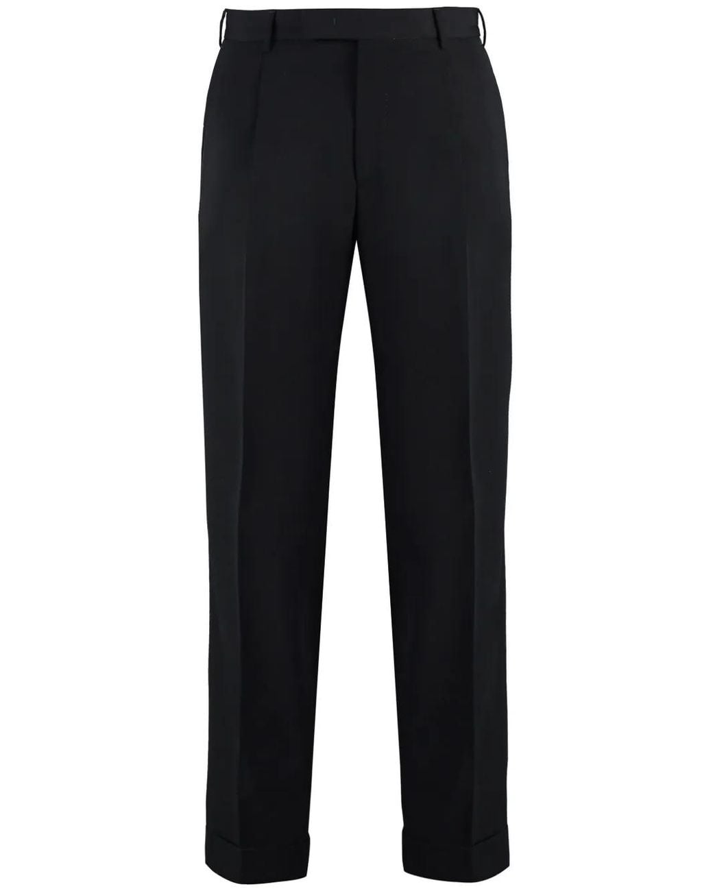 PT Torino Blue Virgin Wool Trousers for men