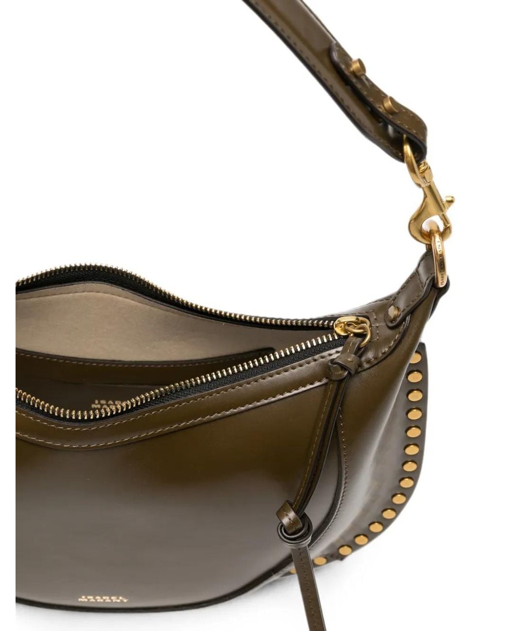 Isabel Marant Gray Naoko Stud-Embellished Shoulder Bag