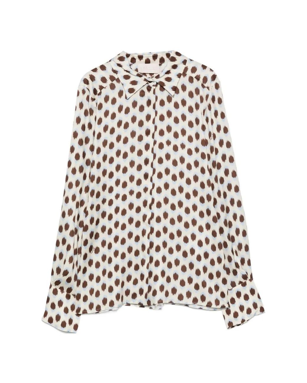iBlues White Abstract-Print Long-Sleeve Shirt