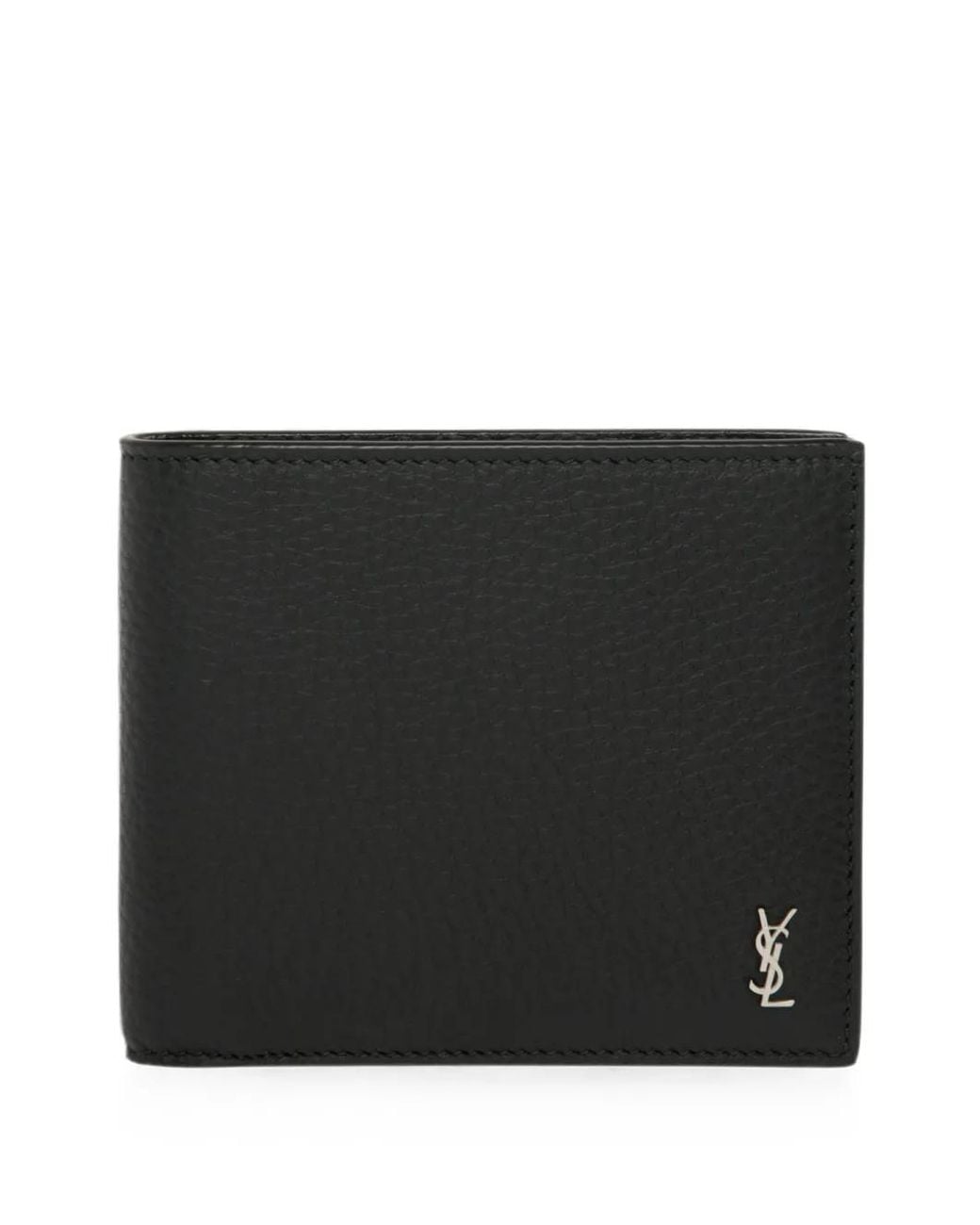 Saint Laurent Black Tiny Cassandre East/West Wallet for men