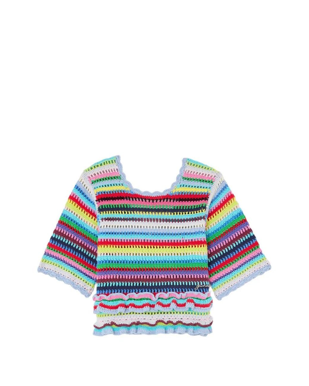 Ganni Blue Knitwear