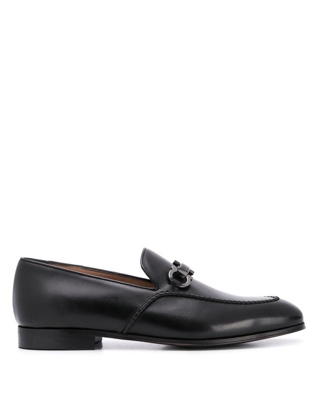 salvatore ferragamo trifoglio patent gancini horsebit loafers