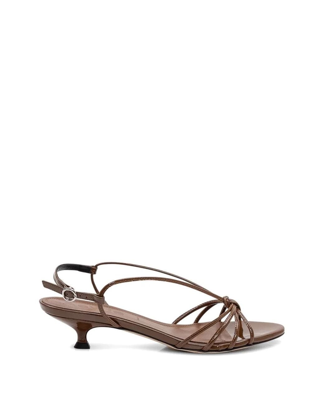 Aeyde Brown Amara Sandalen Mit Geknoteten Riemen