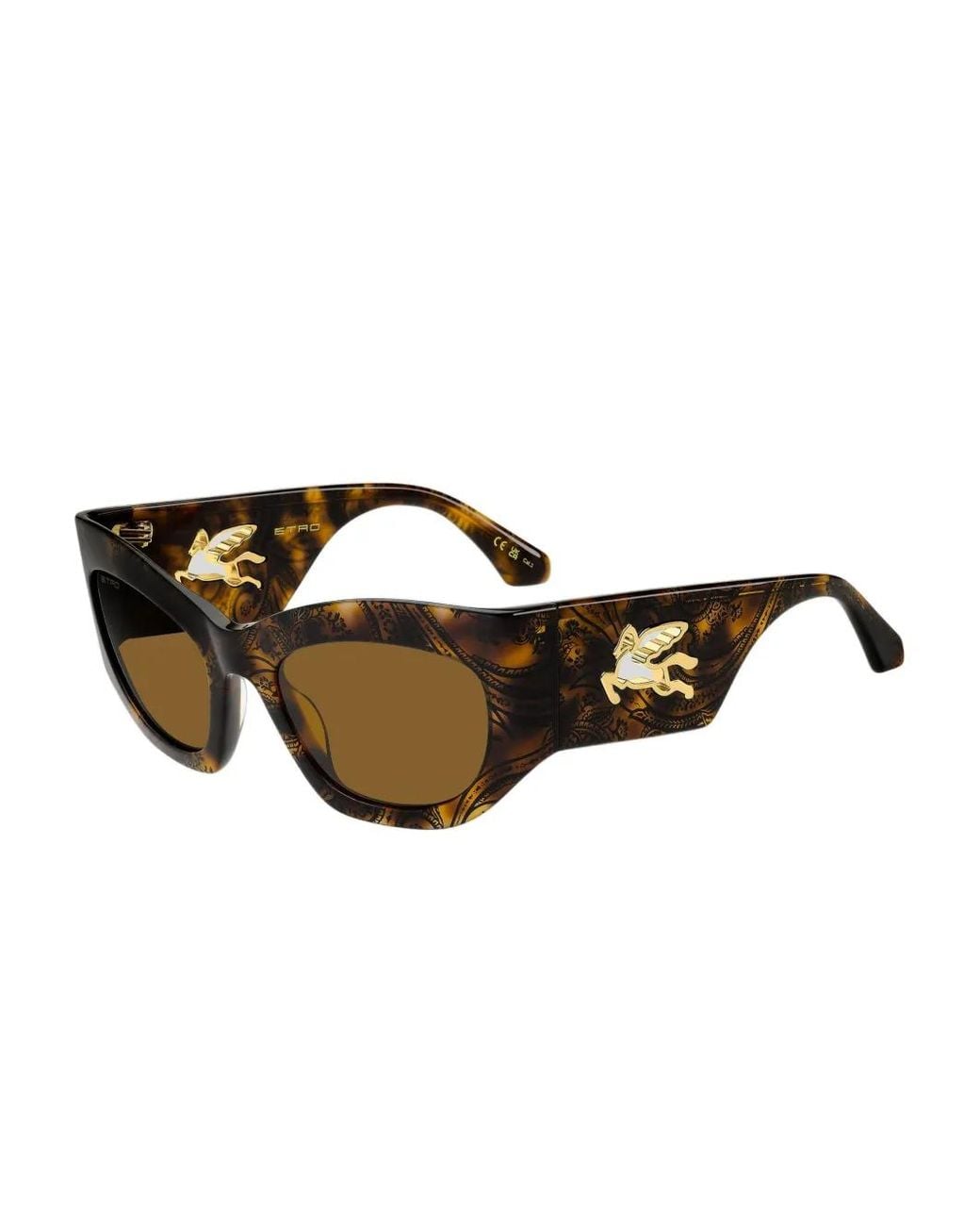 Etro Brown Pegaso-Detail Sunglasses