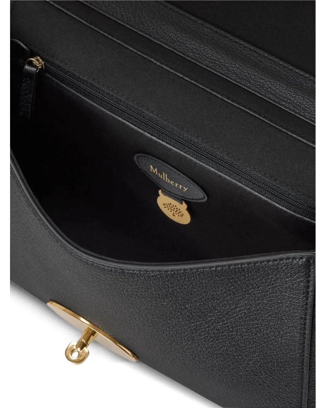 Mulberry Black Glossy Chain Cross Body Bag