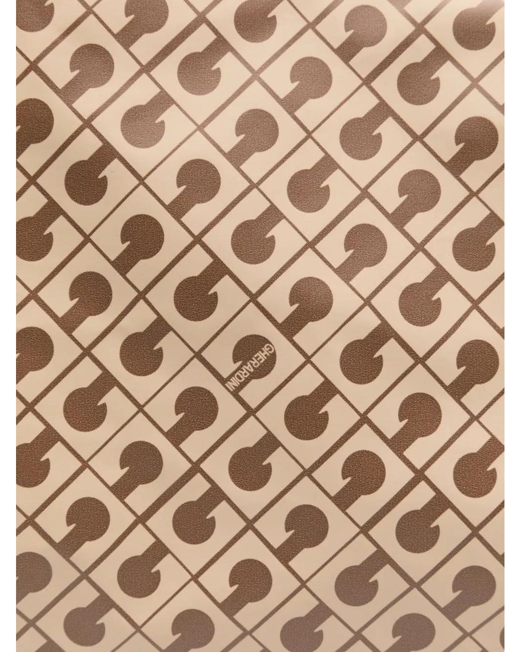Gherardini Natural Medium Monogram-Pattern Tote Bag