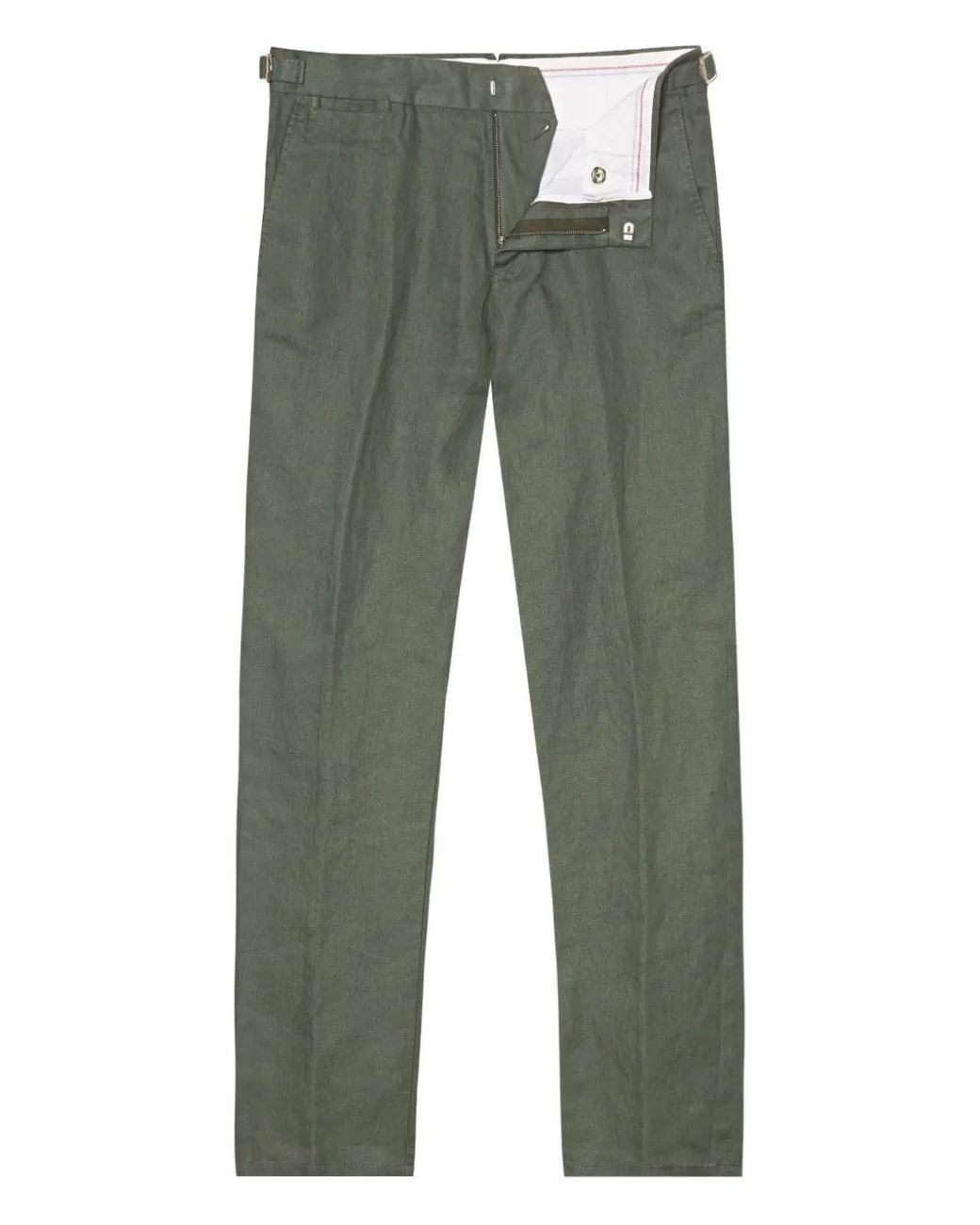 Orlebar Brown Green Buckle-Strap Detailing Trousers for men