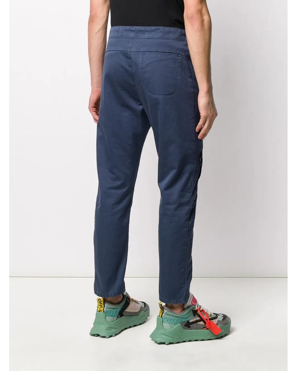 Off-White c/o Virgil Abloh Blue Straight-Leg Trousers for men