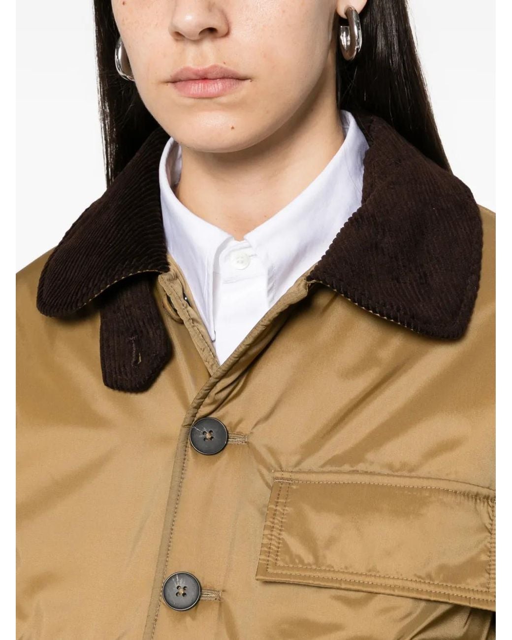 Forte_forte Metallic Multi-Pocket Cropped Jacket