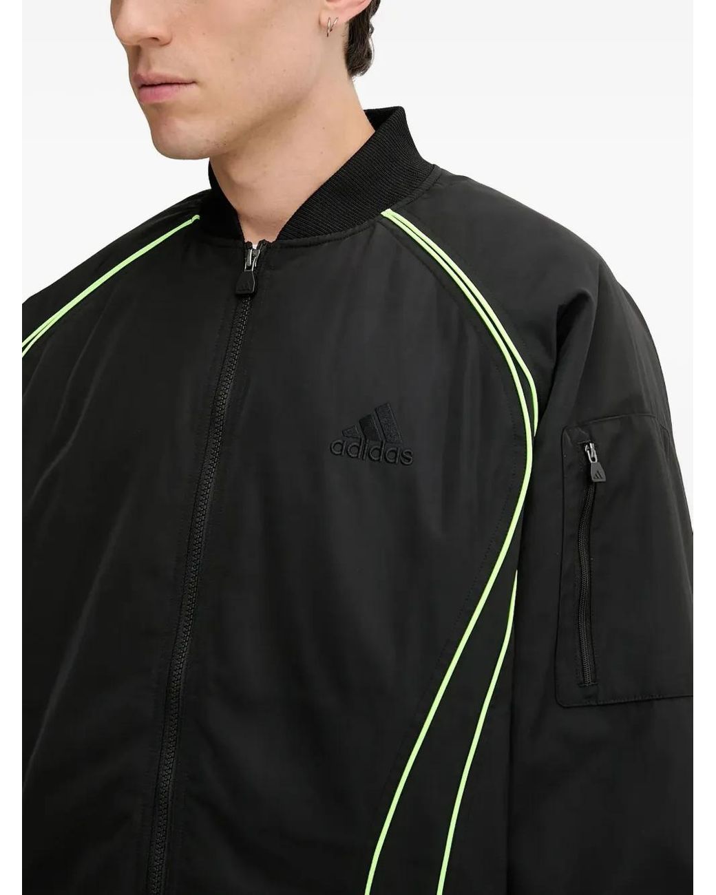 Adidas Black Zip Bomber Jacket for men