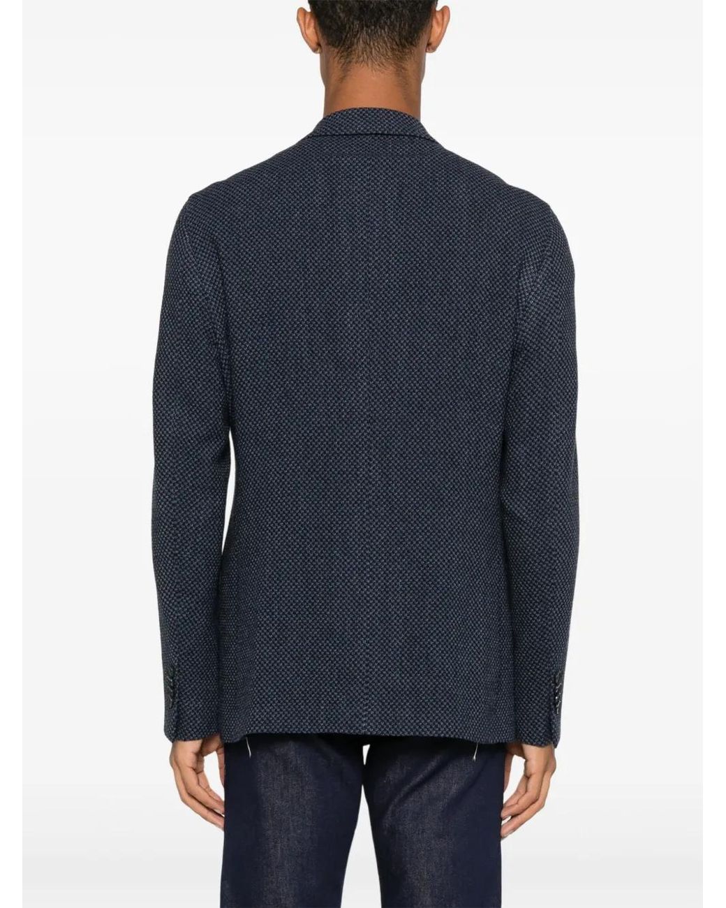 Etro Blue Single-Breasted Blazer for men