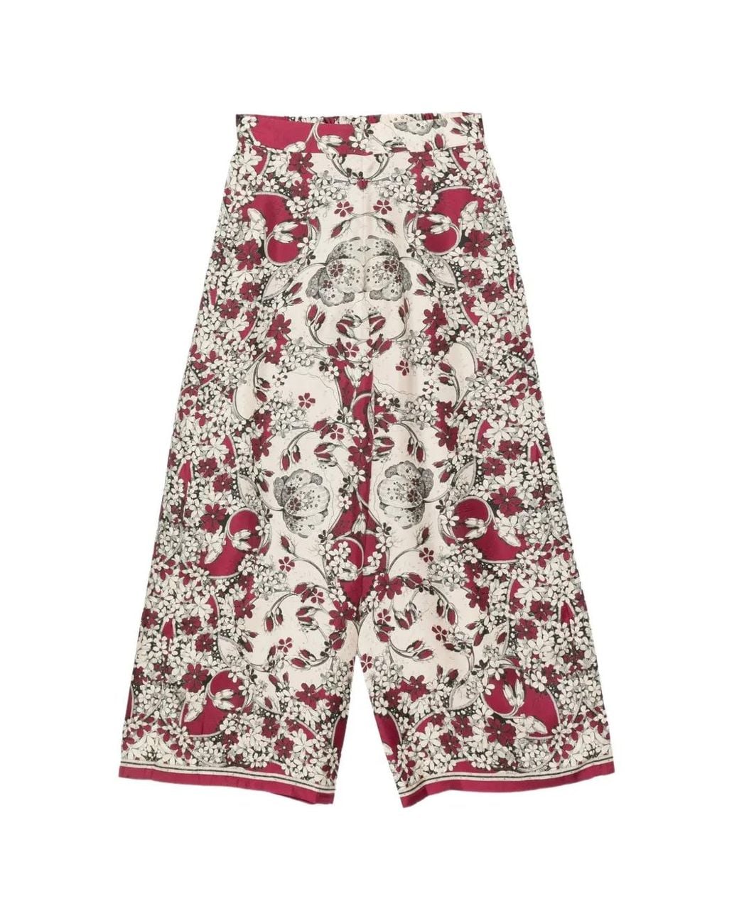 Antonio Marras White Floral-Print Palazzo Pants