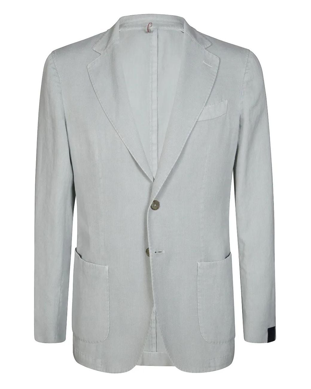 Santaniello Blue Single-Breasted Blazer for men