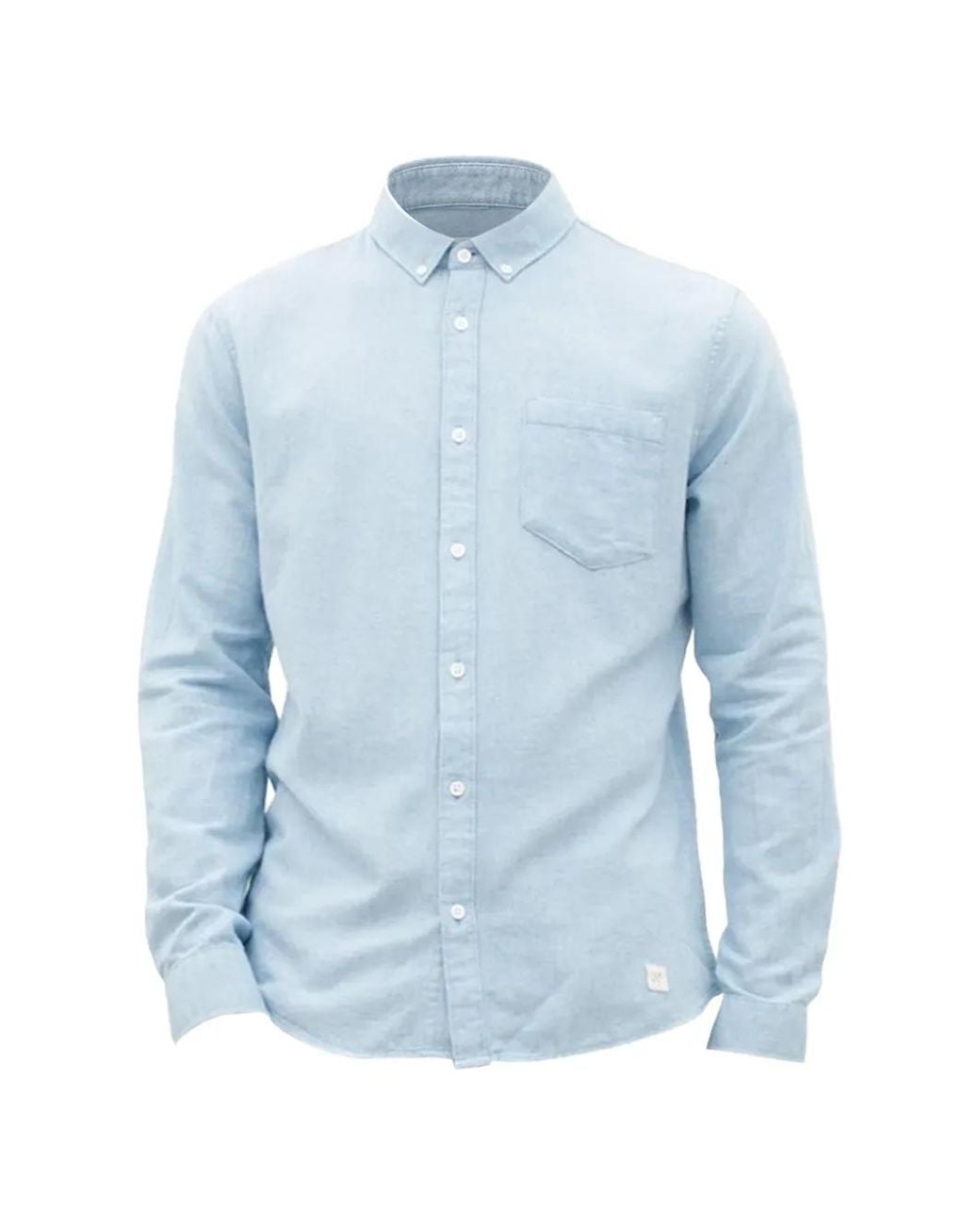 NOWADAYS Blue Button-Down Cotton Shirt for men