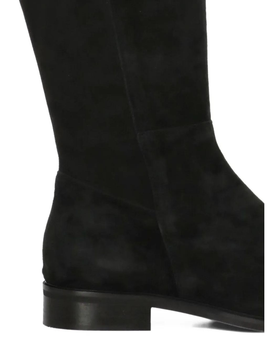 Julie Dee Black Suede Over-The-Knee Boots