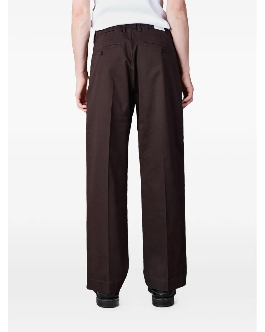NN07 Brown Kay Pleated Trousers for men