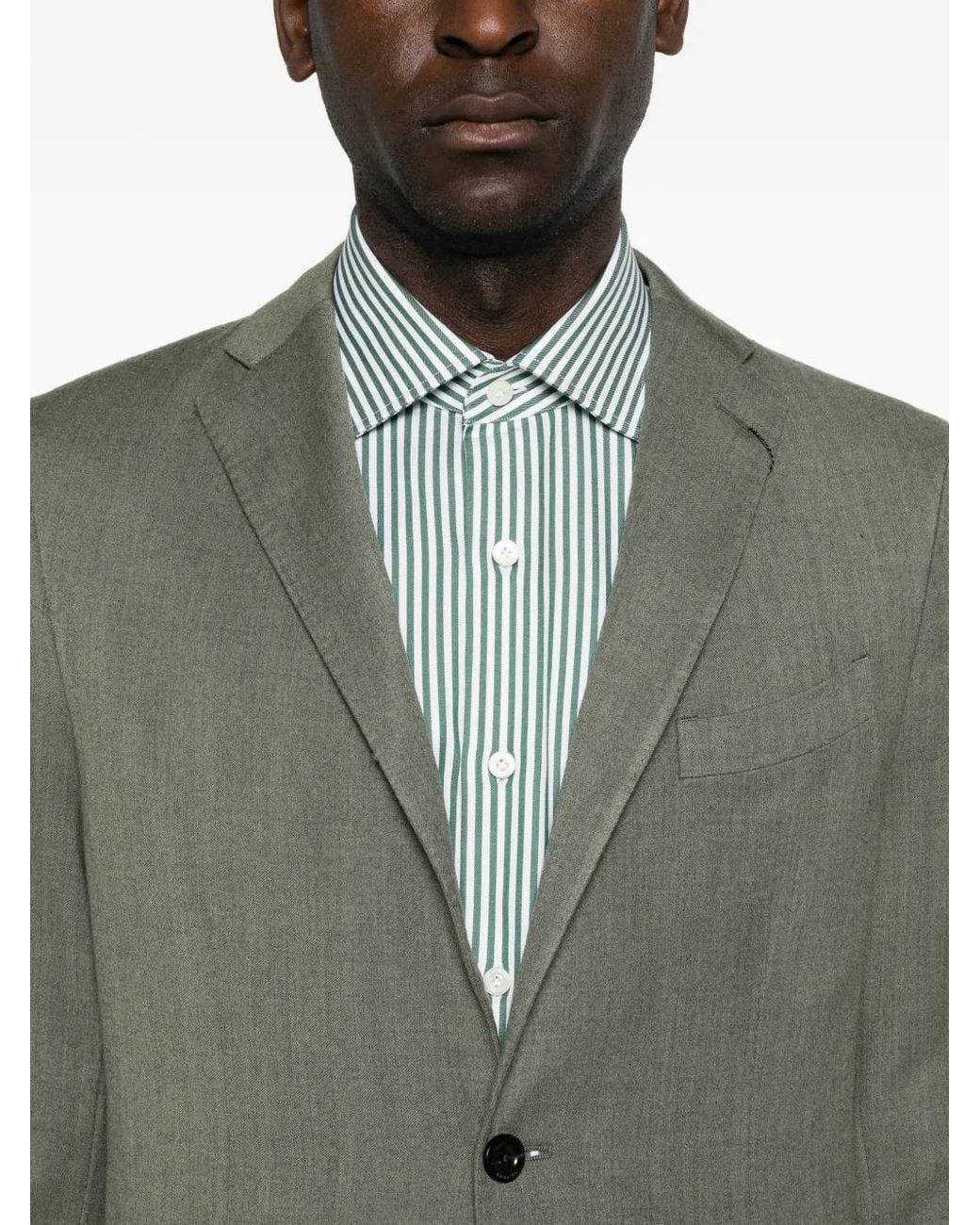 Boglioli Green Single-Breasted Notch-Lapel Jacket for men
