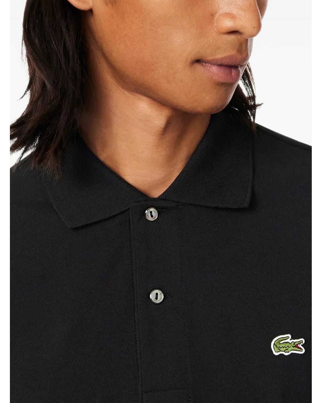 Lacoste Black Classic Fit L.12.12 Light Long Sleeved Polo Shirt for men
