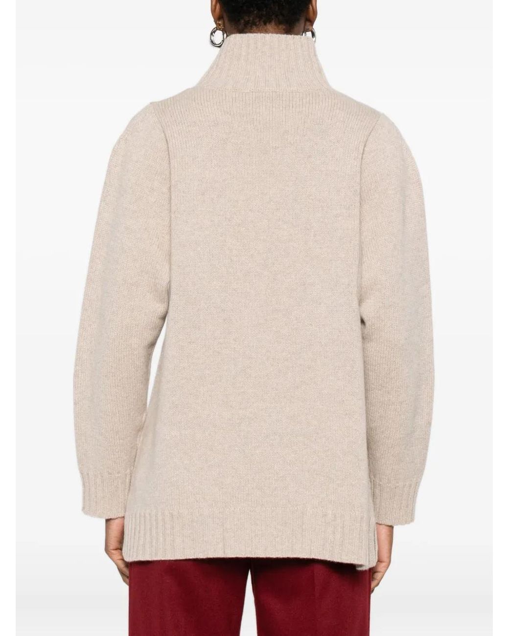 Max Mara Natural Cashmere Turtleneck Sweater