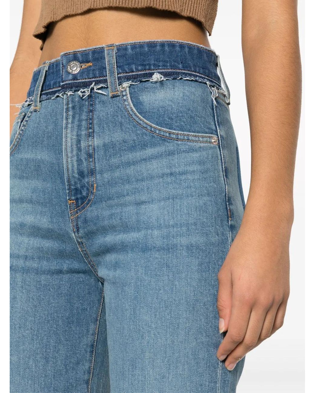 Veronica Beard Carson High Waist Flared Jeans in het Blue