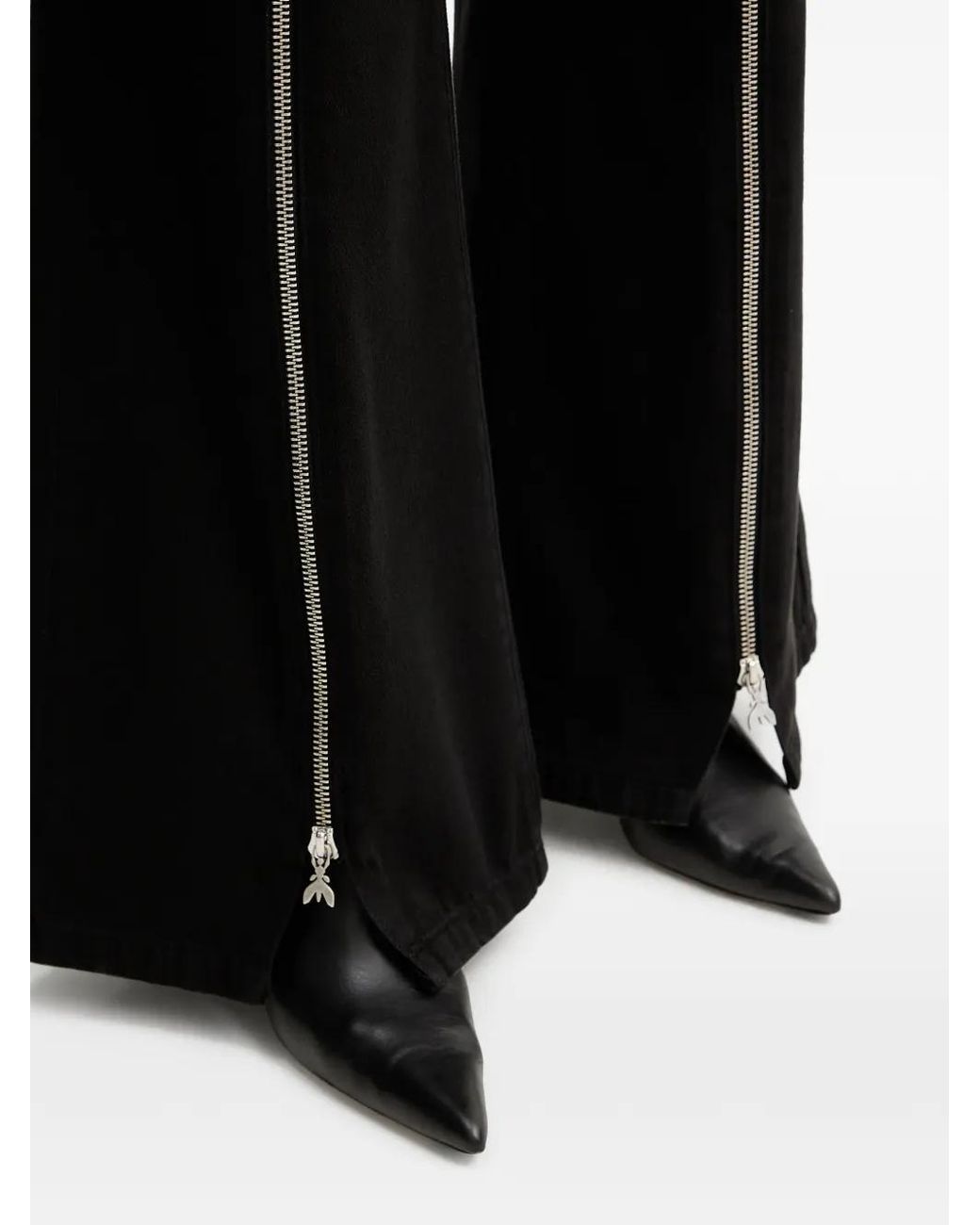 Patrizia Pepe Black Zip-Detail Jeans