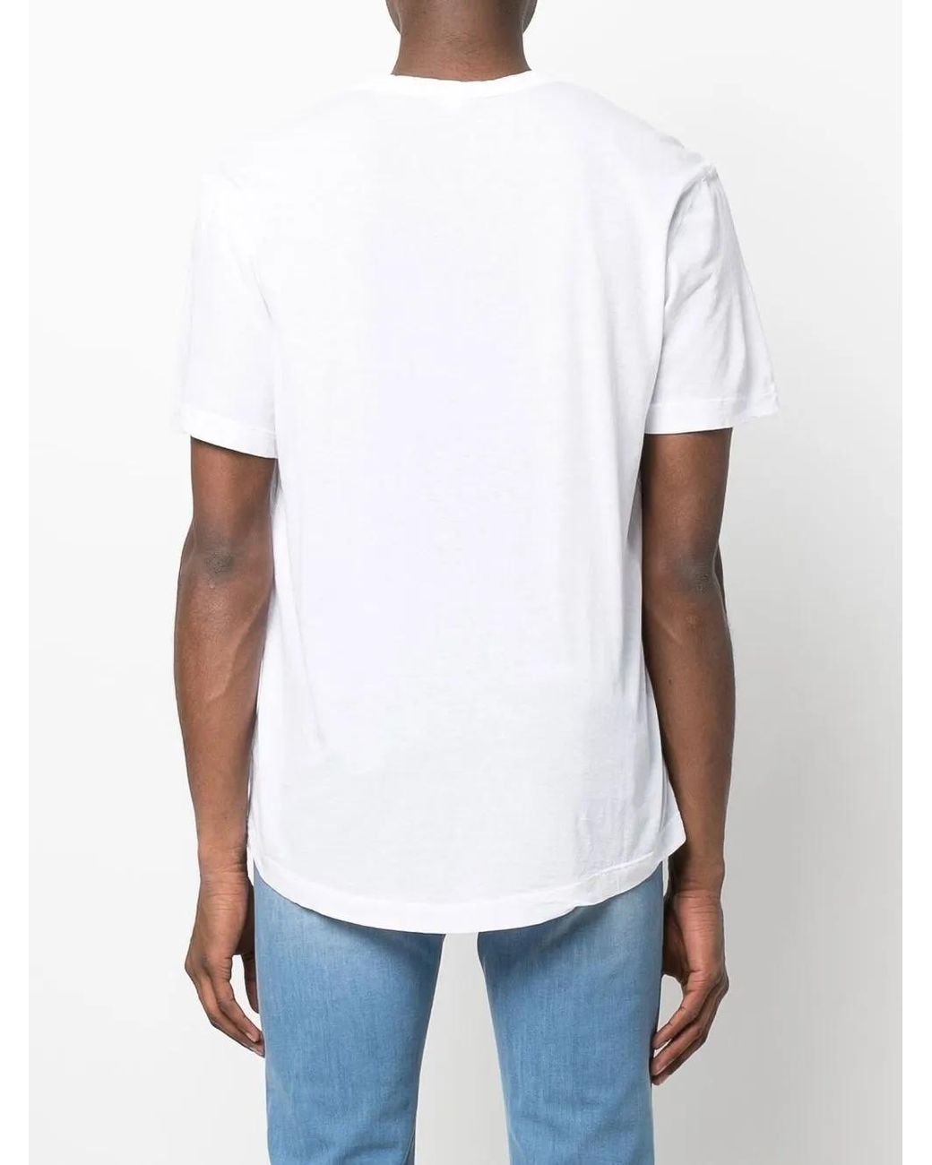 James Perse White Short-Sleeve Cotton T-Shirt for men