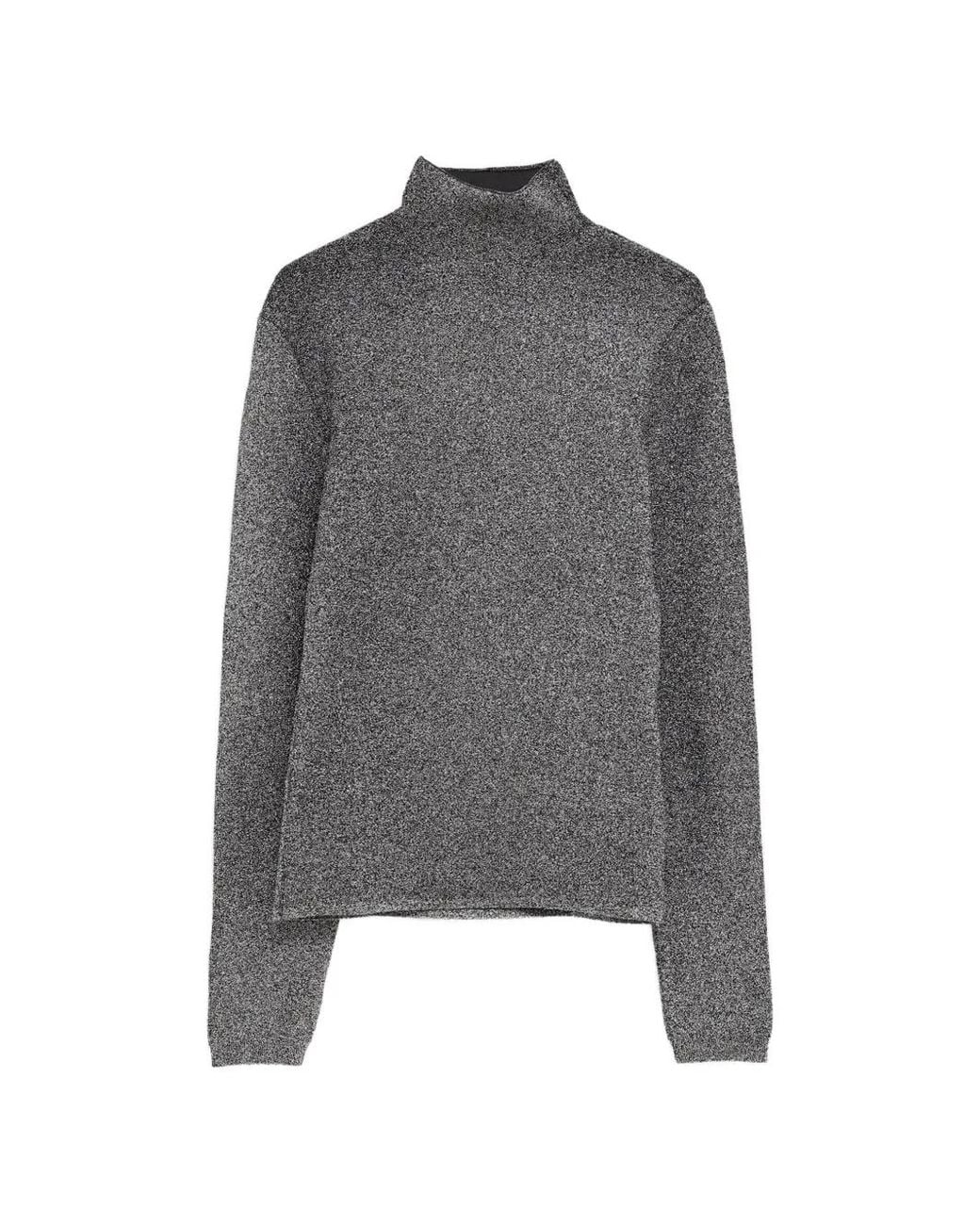 Gucci Gray High-Neck T-Shirt for men