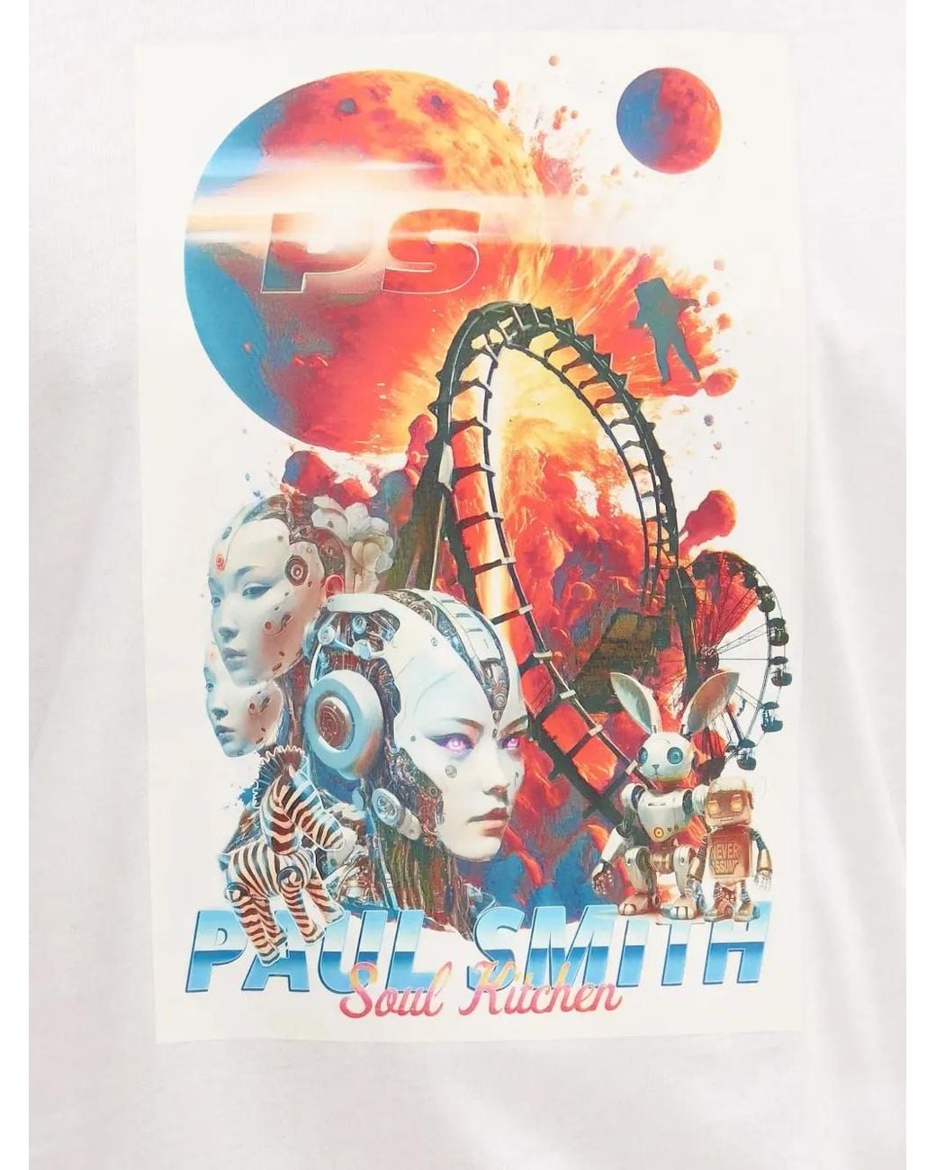 Paul Smith White Graphic-Print T-Shirt for men