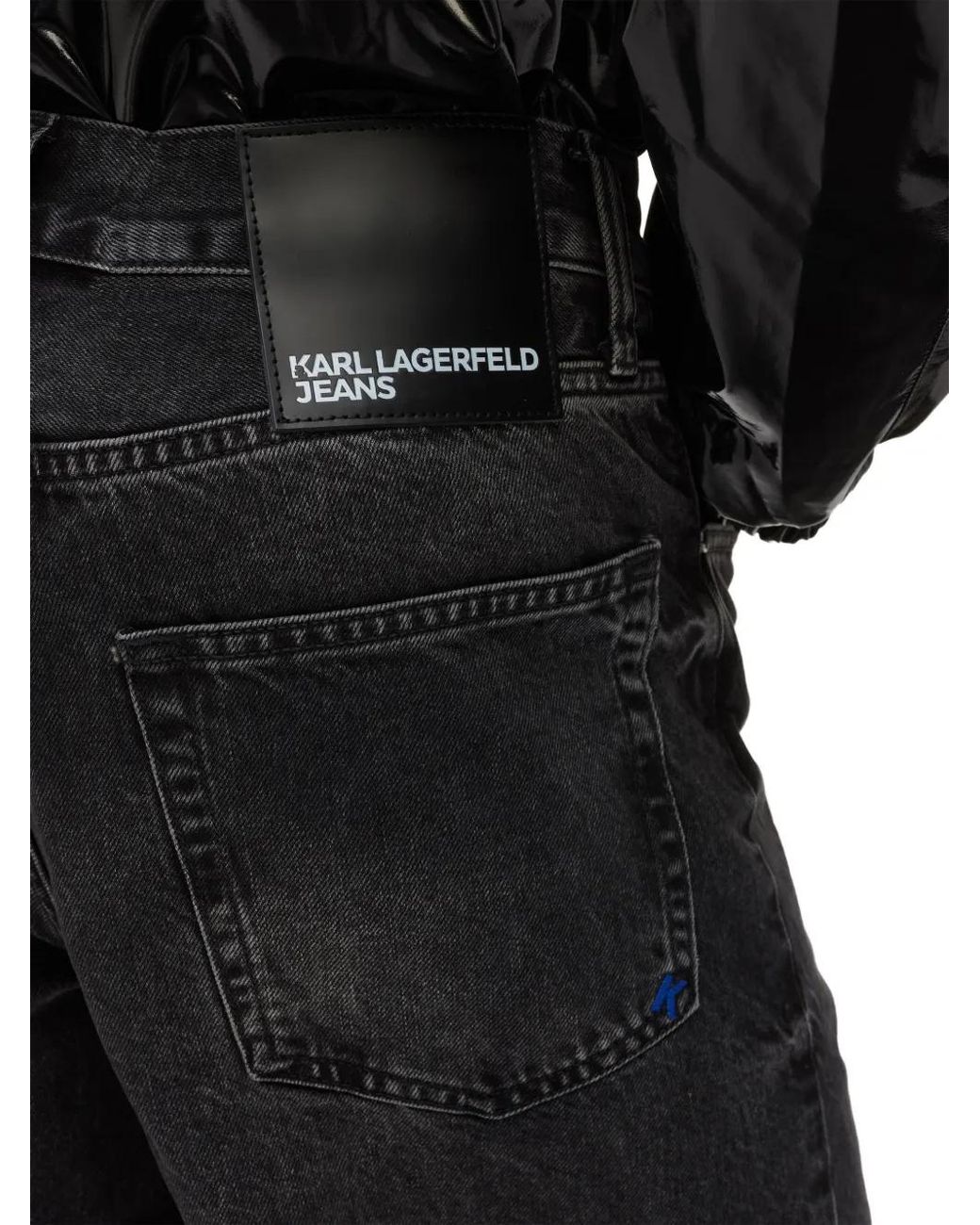 Karl Lagerfeld Black Five-Pocket Denim Jeans for men