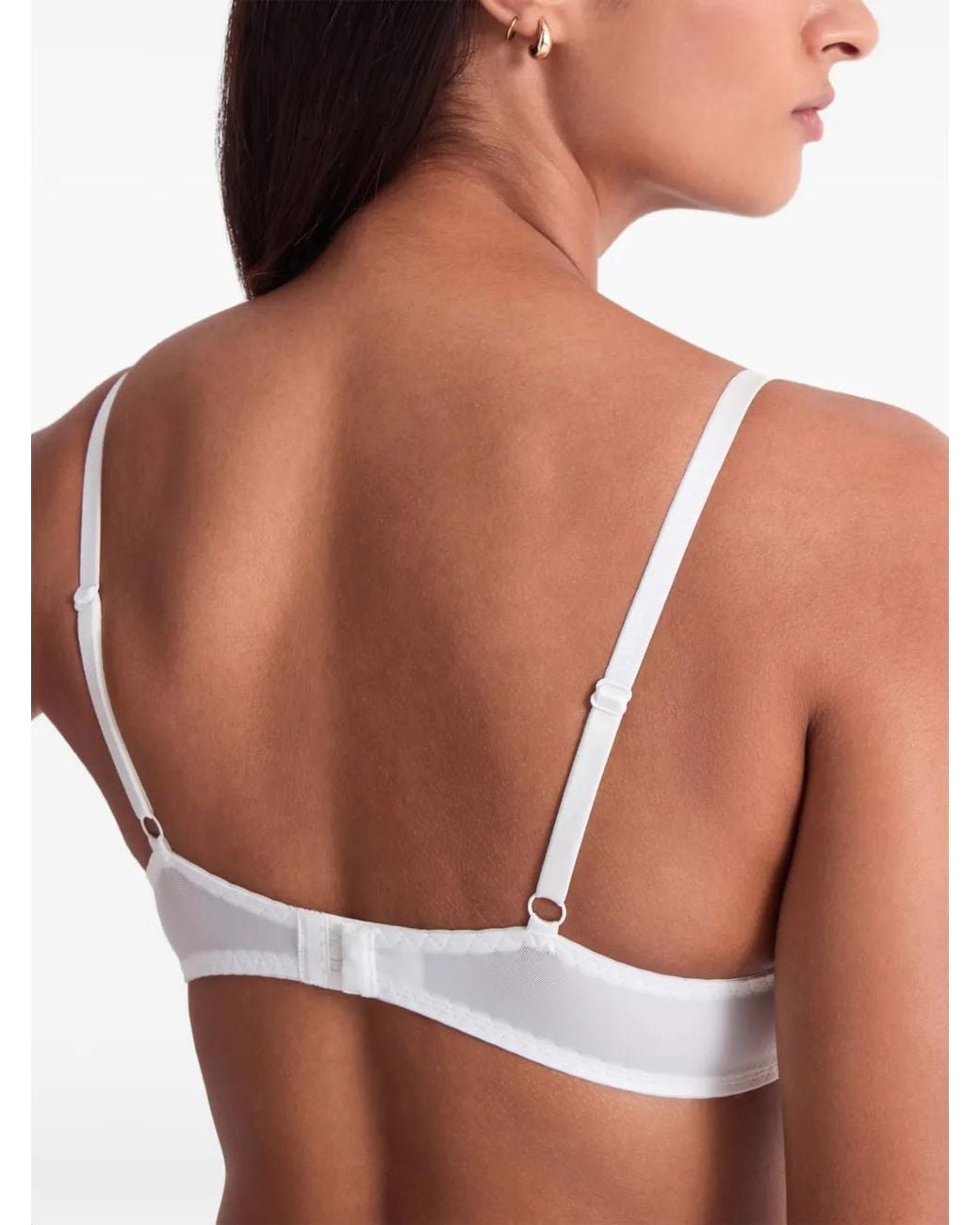 Aubade White Secret Memories Floral-Embroidered Bra