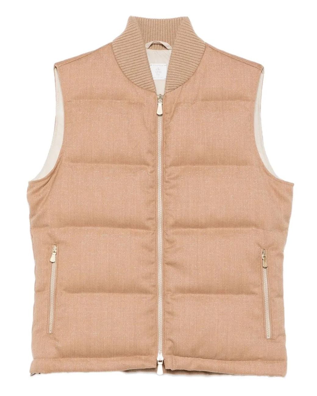 Eleventy Natural Quilted Gilet